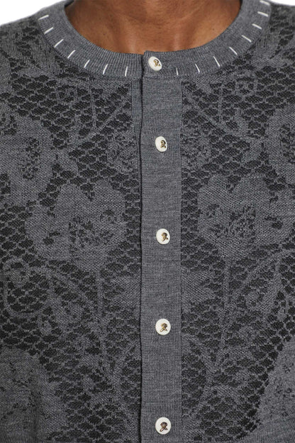 Floral Lace Wool Cardigan