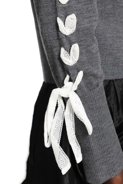 Floral Lace Wool Cardigan