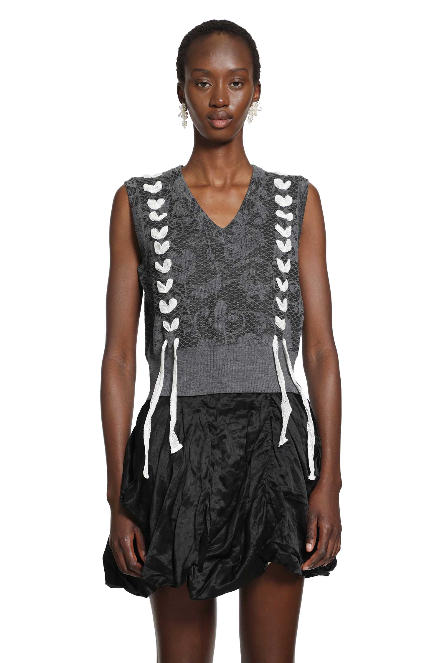 RENLI SU Knit Floral Vest woman