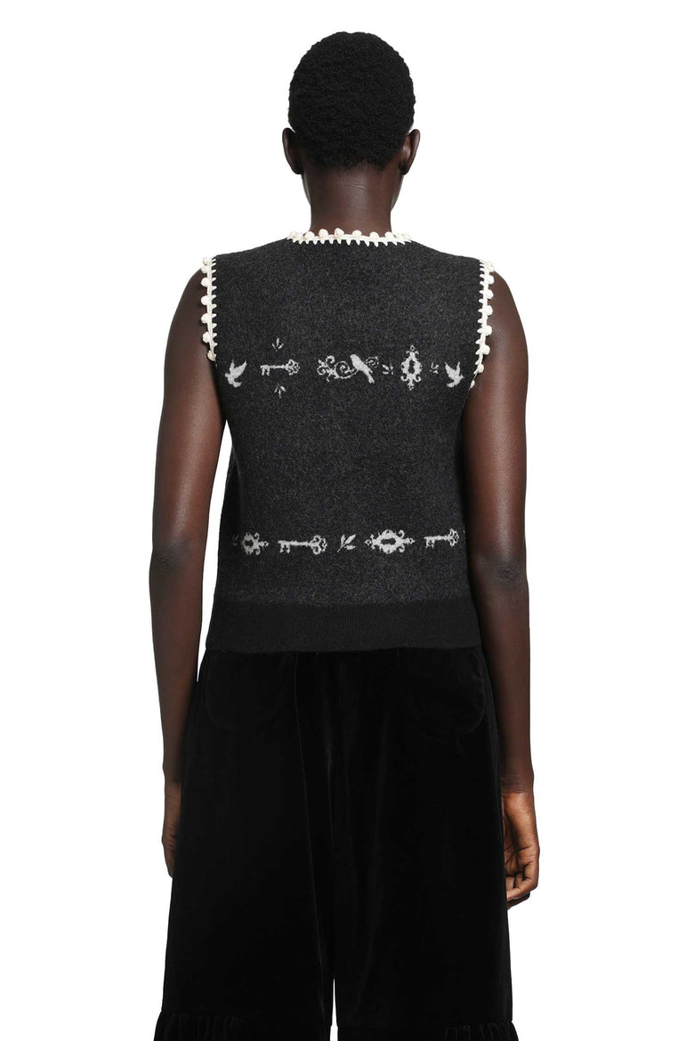RENLI SU Romantic Angel Wool Knit Vest woman