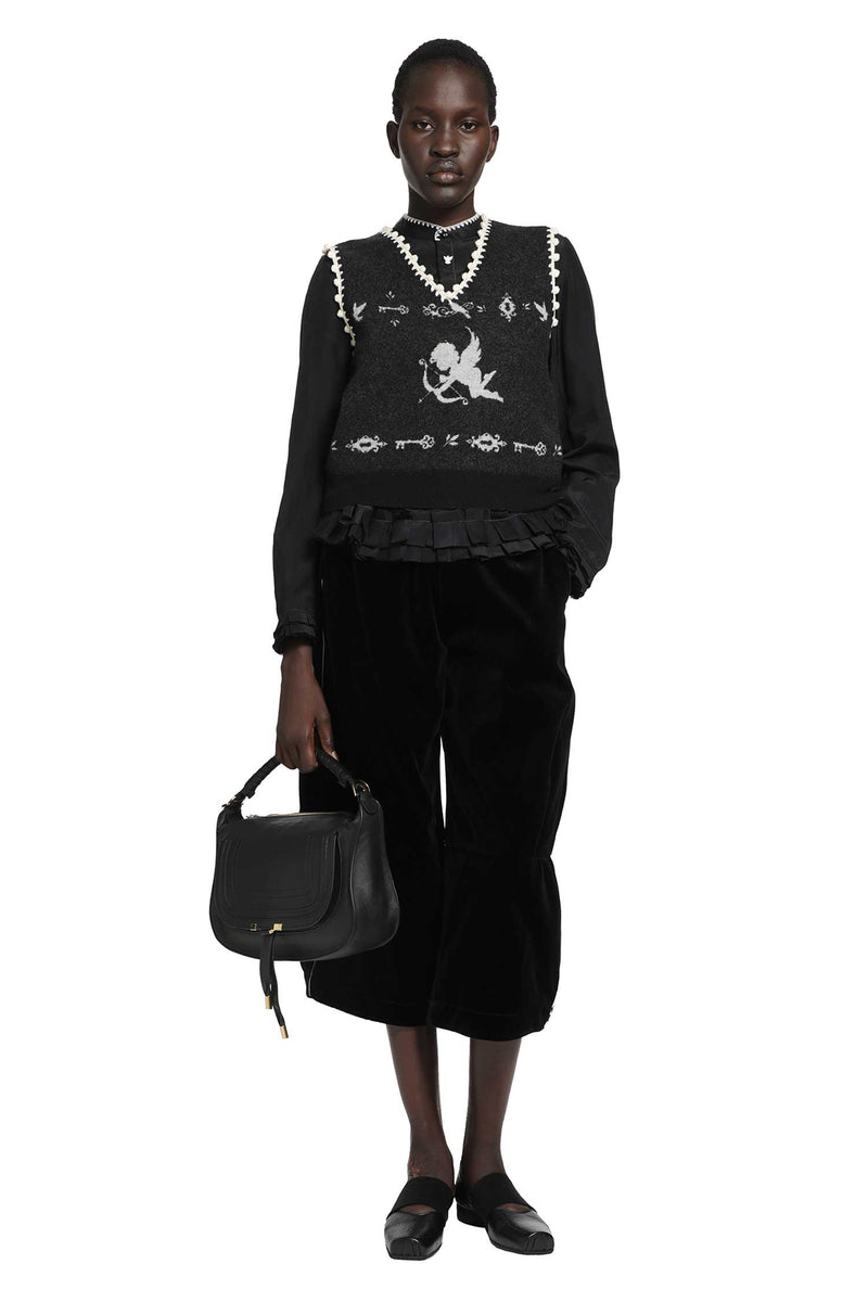 RENLI SU Romantic Angel Wool Knit Vest woman