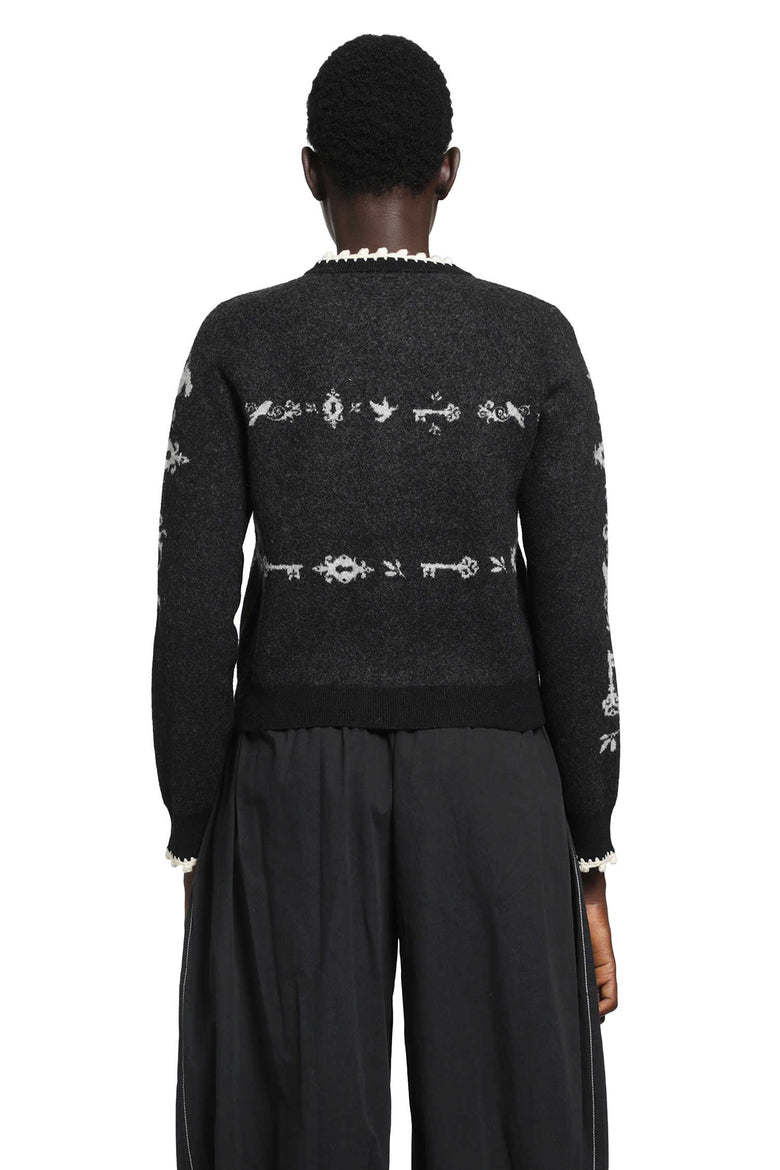 RENLI SU Romantic Angel Wool cardigan woman