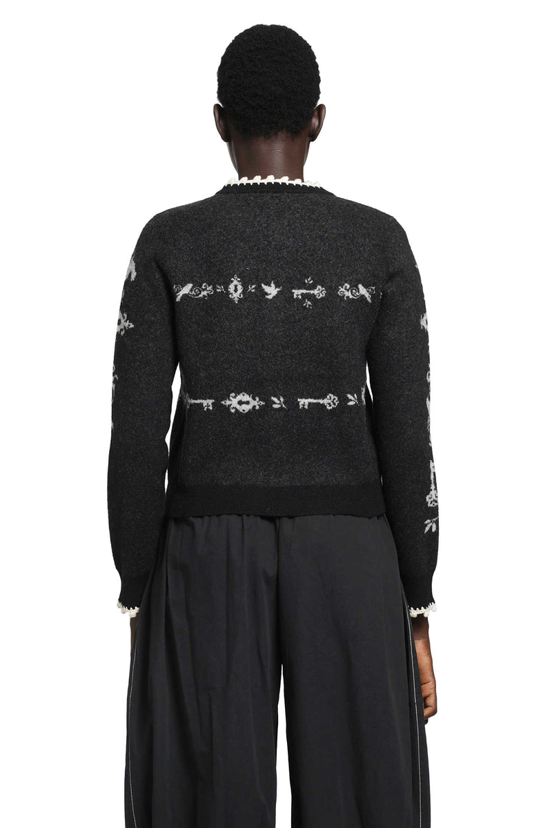 RENLI SU Romantic Angel Wool cardigan woman