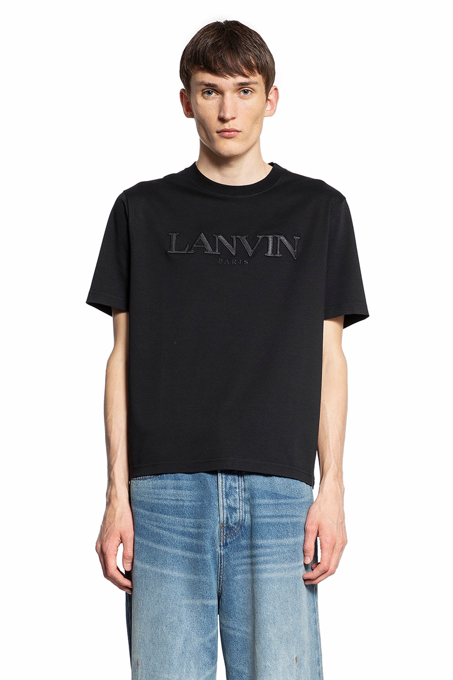 LANVIN MAN BLACK T-SHIRTS