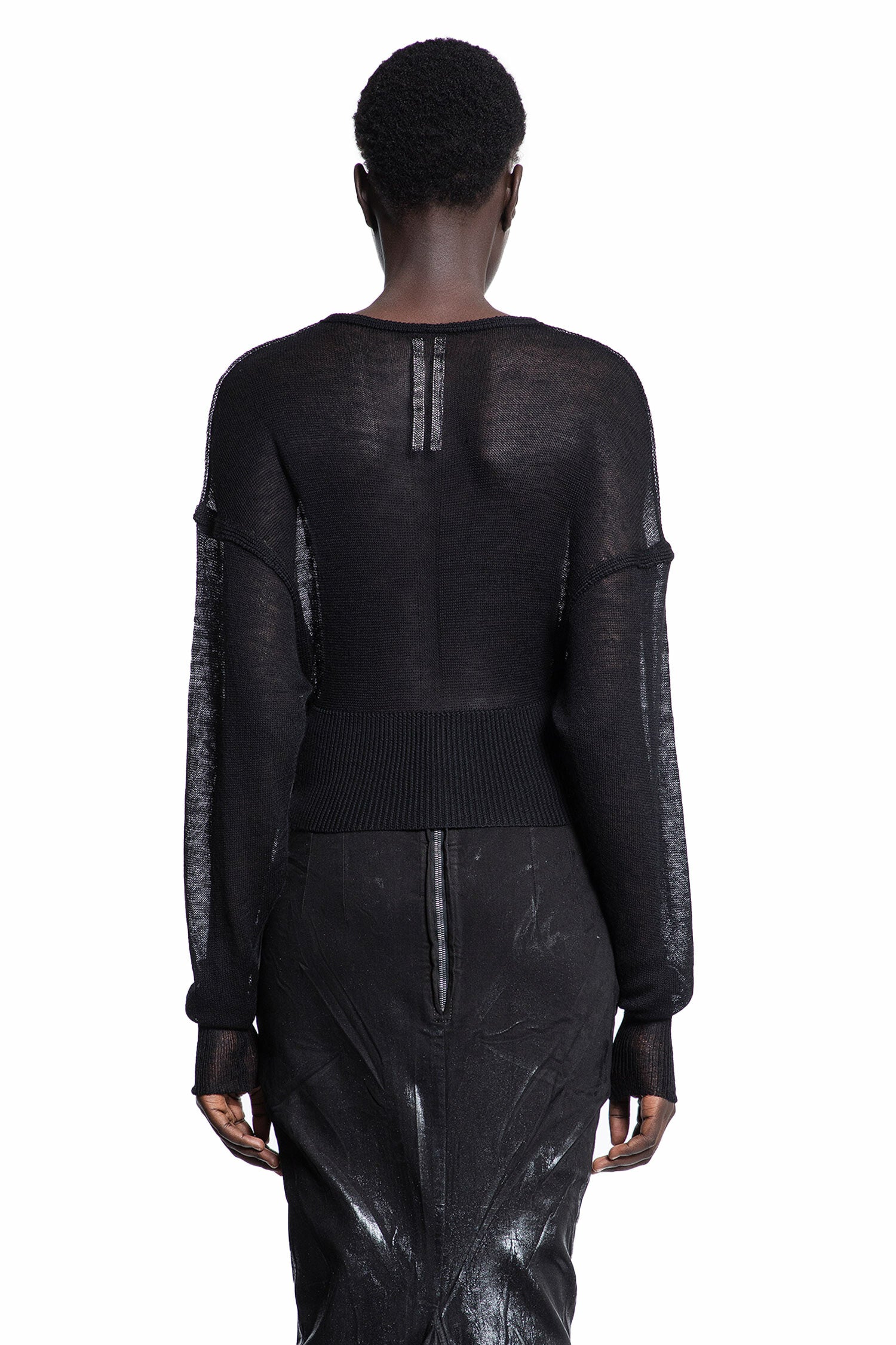 RICK OWENS WOMAN BLACK KNITWEAR