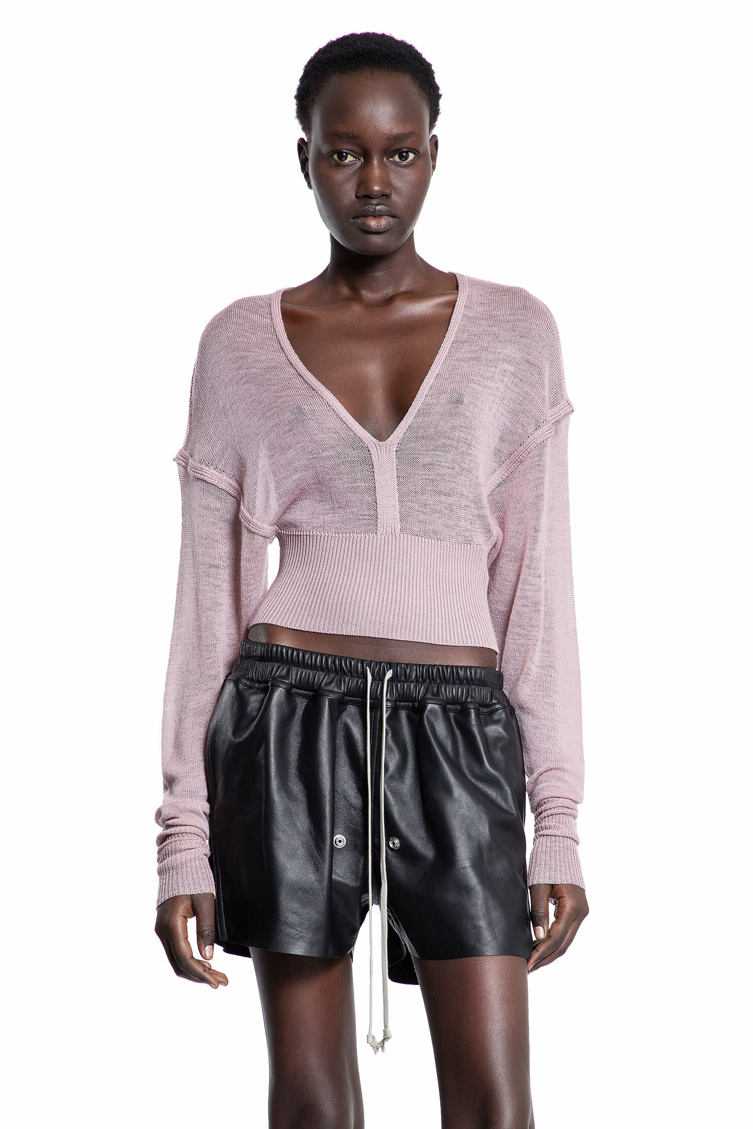 RICK OWENS WOMAN PINK KNITWEAR