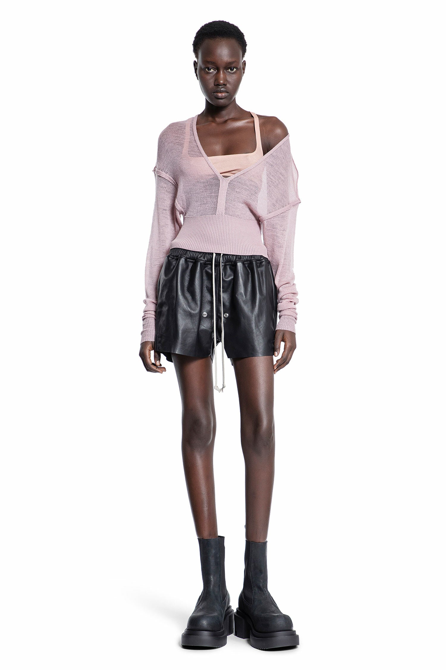 RICK OWENS WOMAN PINK KNITWEAR