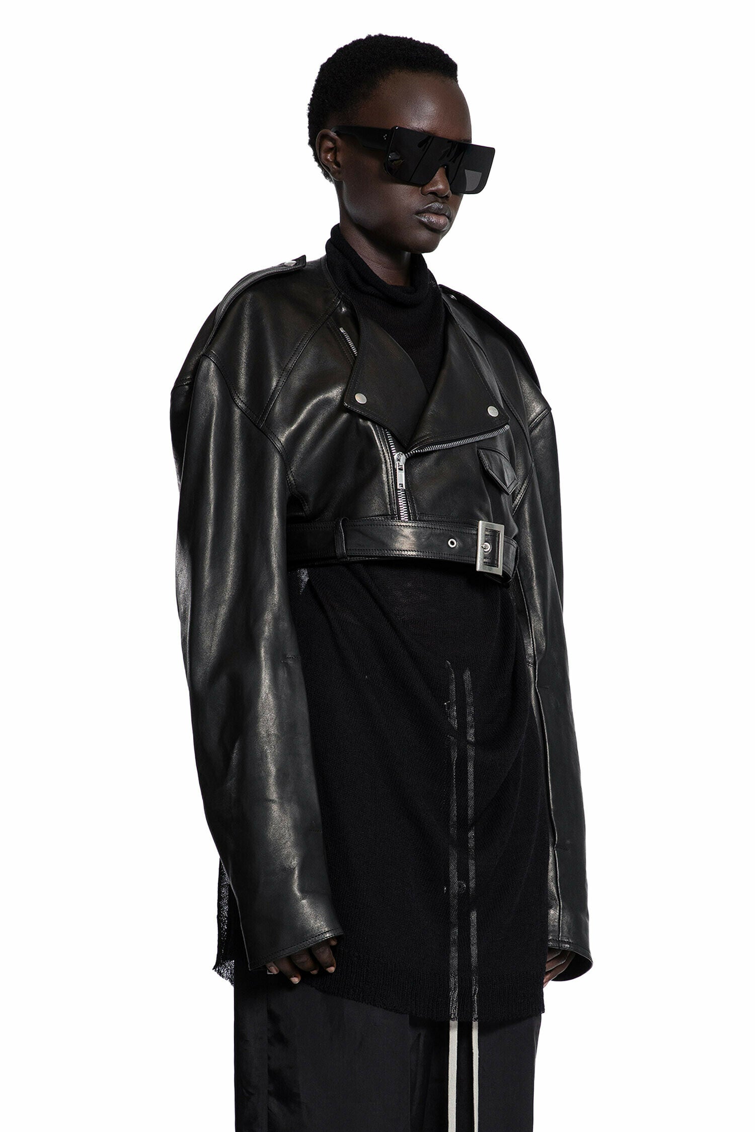 RICK OWENS WOMAN BLACK JACKETS