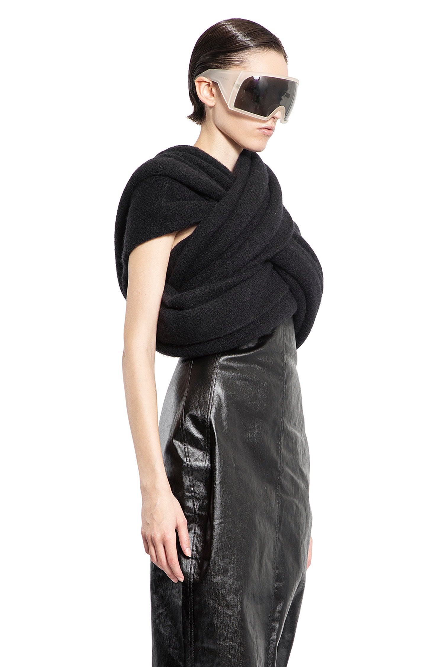 RICK OWENS WOMAN BLACK VESTS