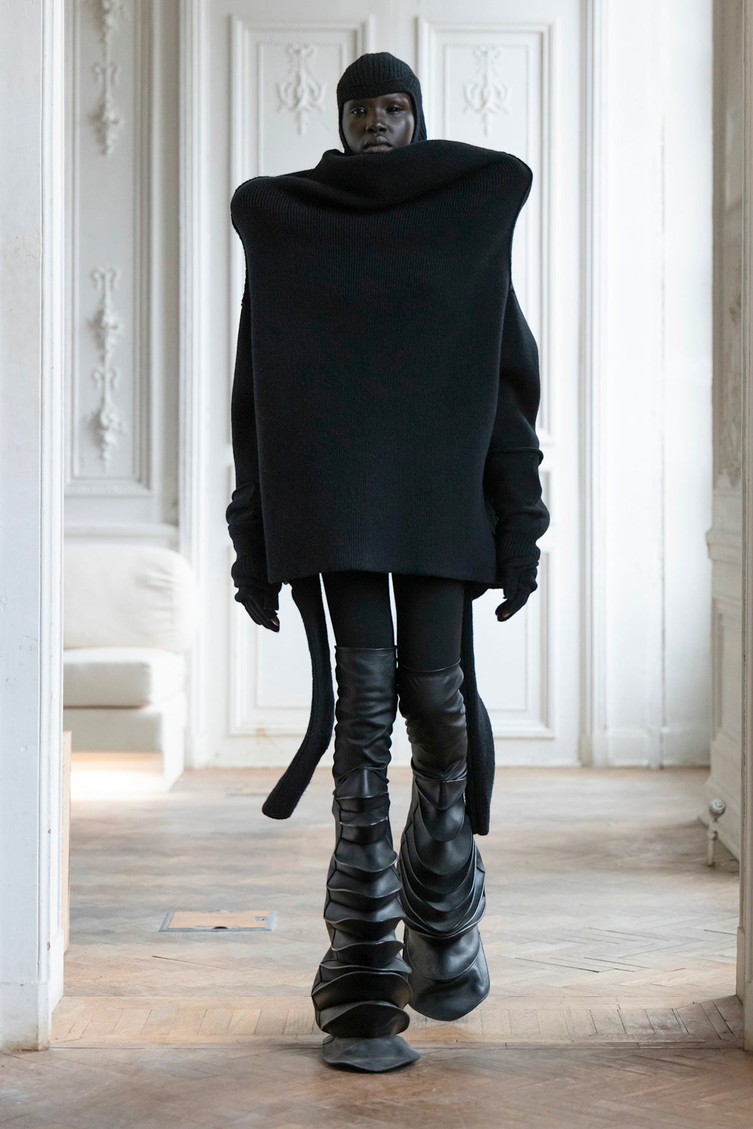 RICK OWENS WOMAN BLACK KNITWEAR