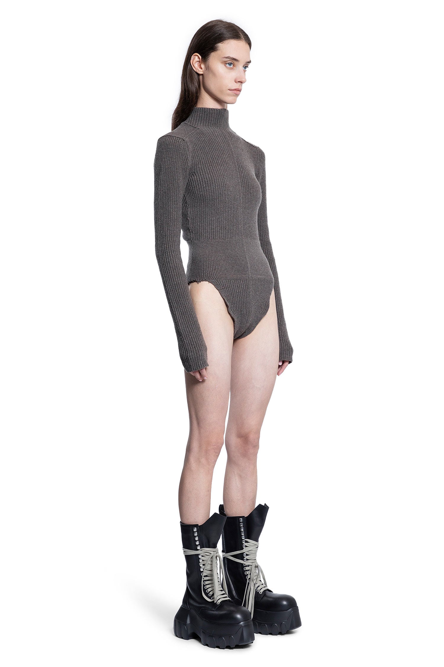 RICK OWENS WOMAN GREY BODYSUITS