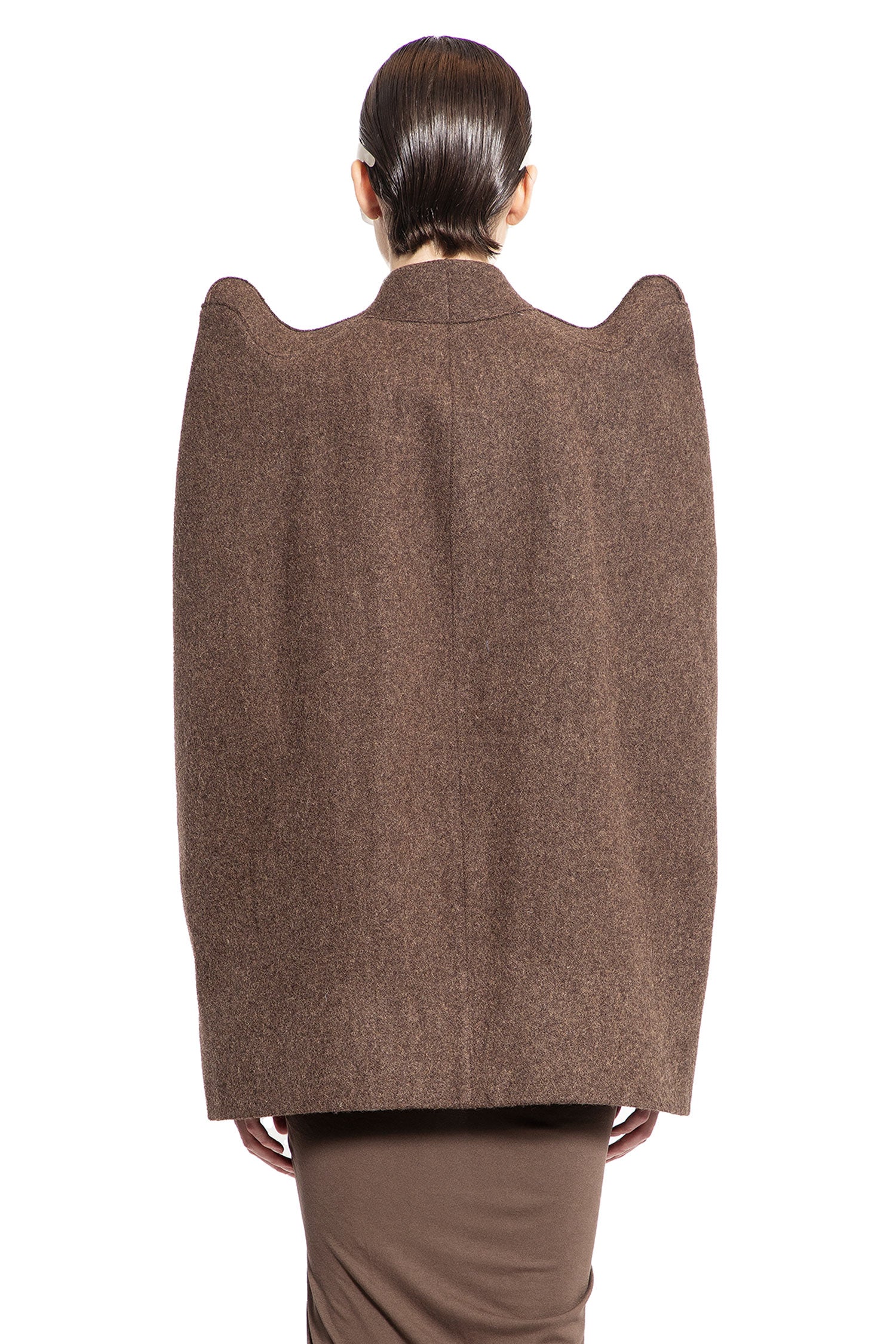 RICK OWENS WOMAN BROWN COATS