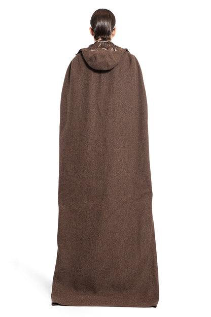 RICK OWENS WOMAN BROWN COATS