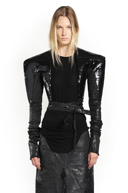 RICK OWENS WOMAN BLACK JACKETS