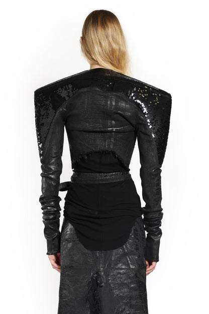 RICK OWENS WOMAN BLACK JACKETS