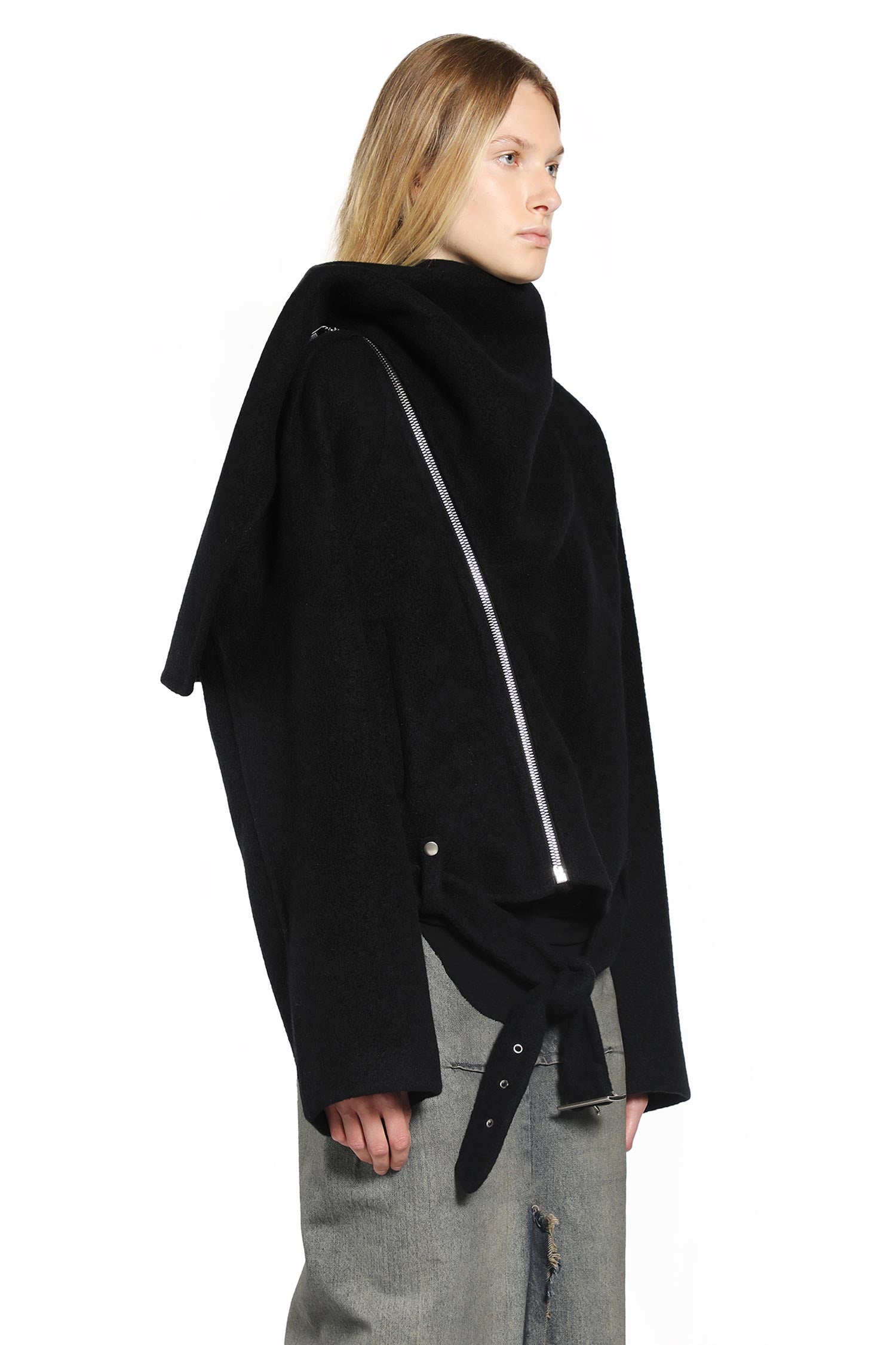 RICK OWENS WOMAN BLACK JACKETS
