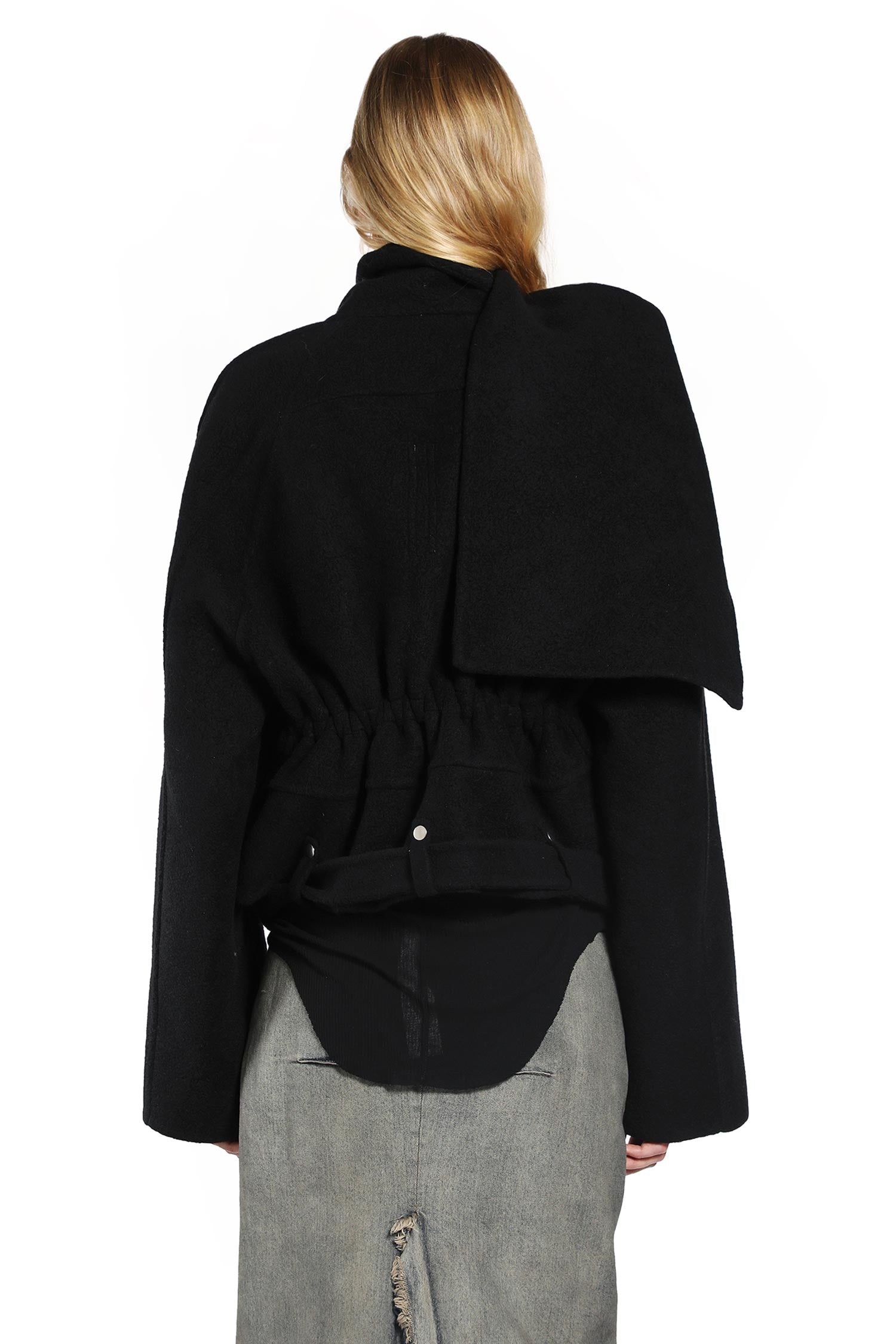 RICK OWENS WOMAN BLACK JACKETS