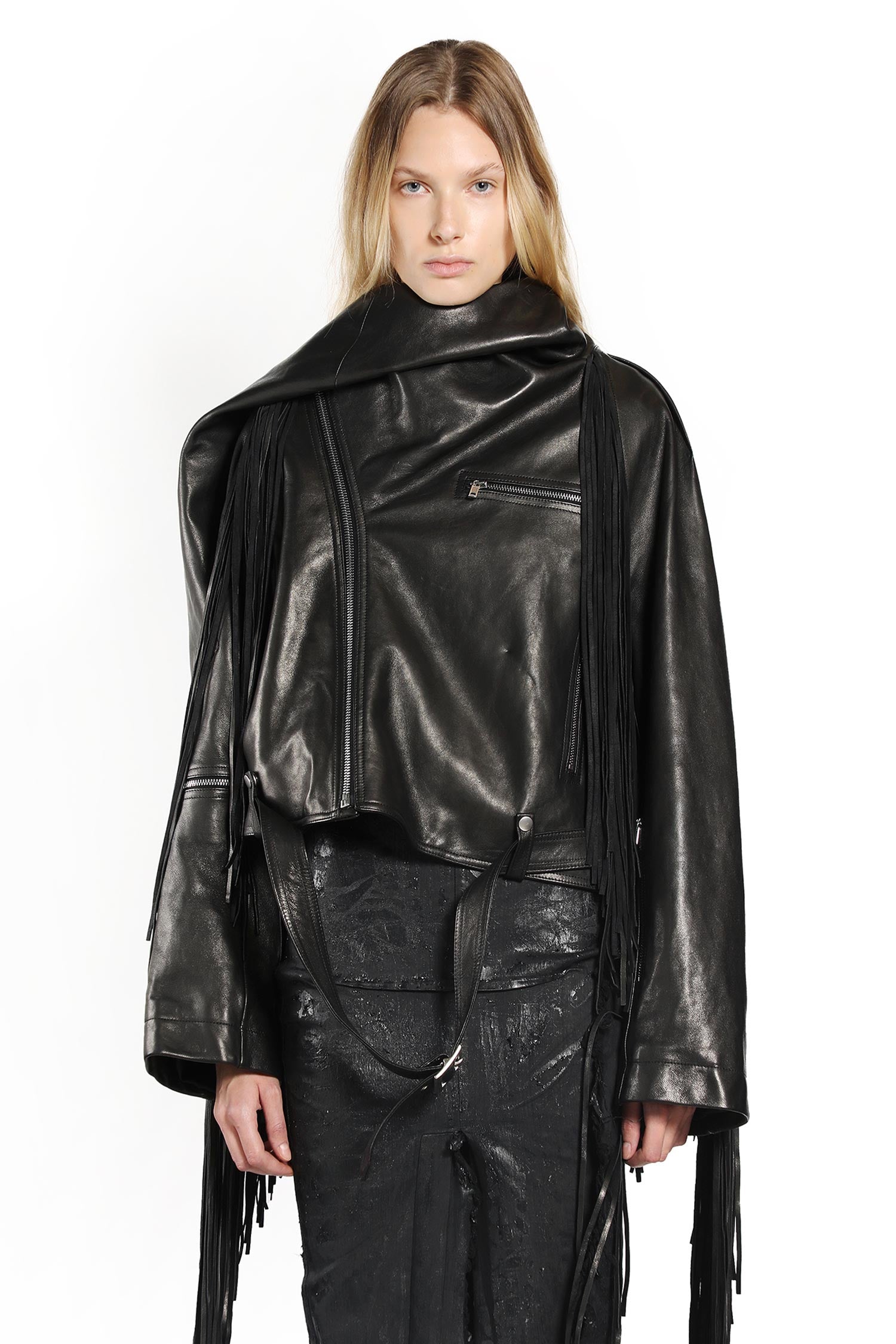 RICK OWENS WOMAN BLACK JACKETS