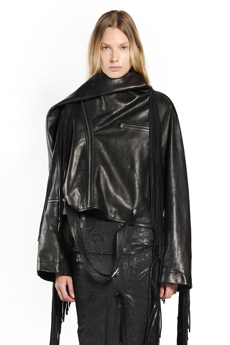 RICK OWENS WOMAN BLACK JACKETS