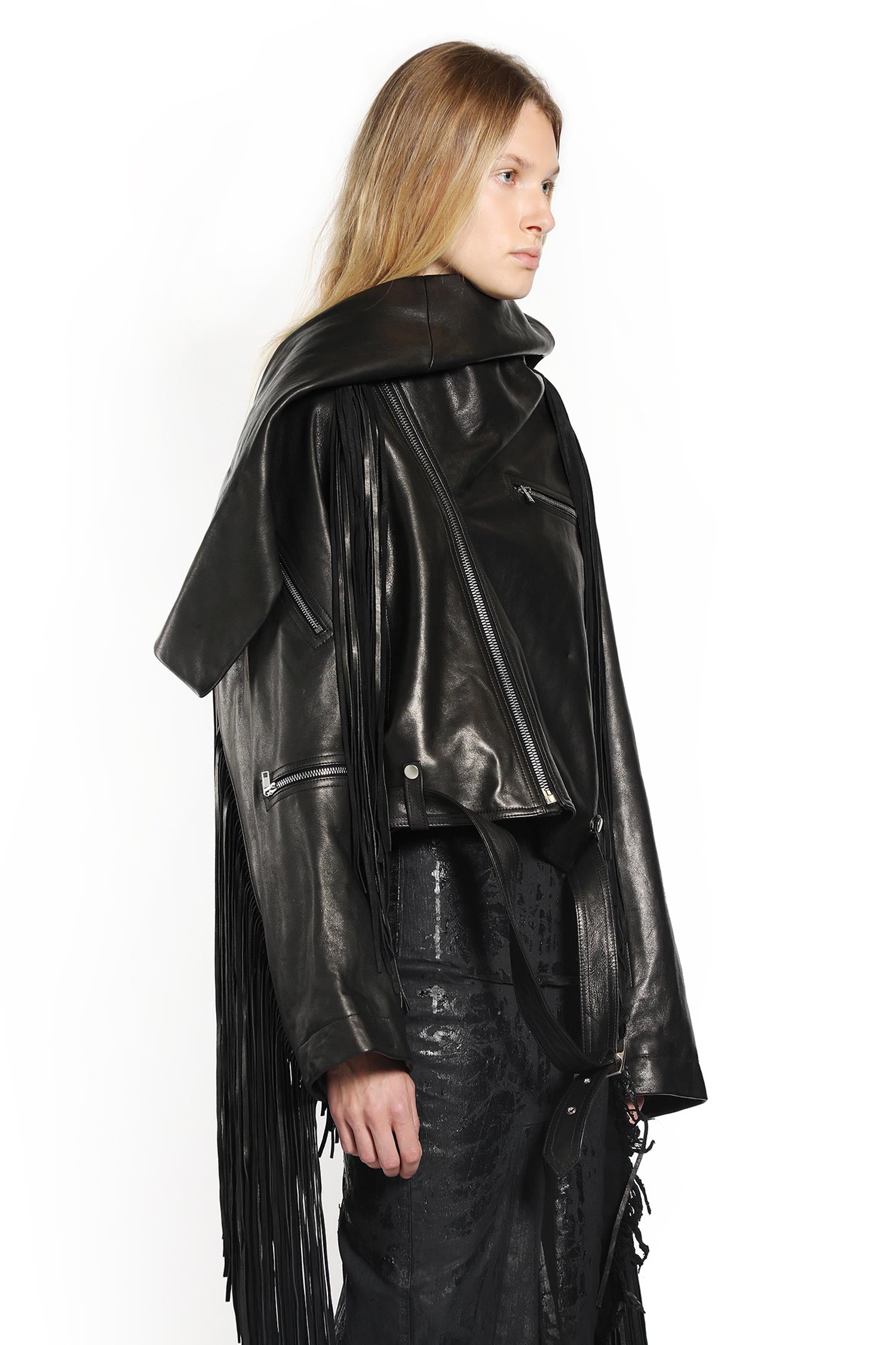 RICK OWENS WOMAN BLACK JACKETS