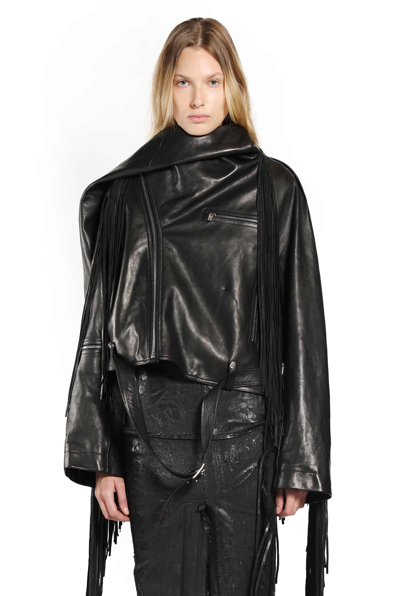 RICK OWENS WOMAN BLACK JACKETS