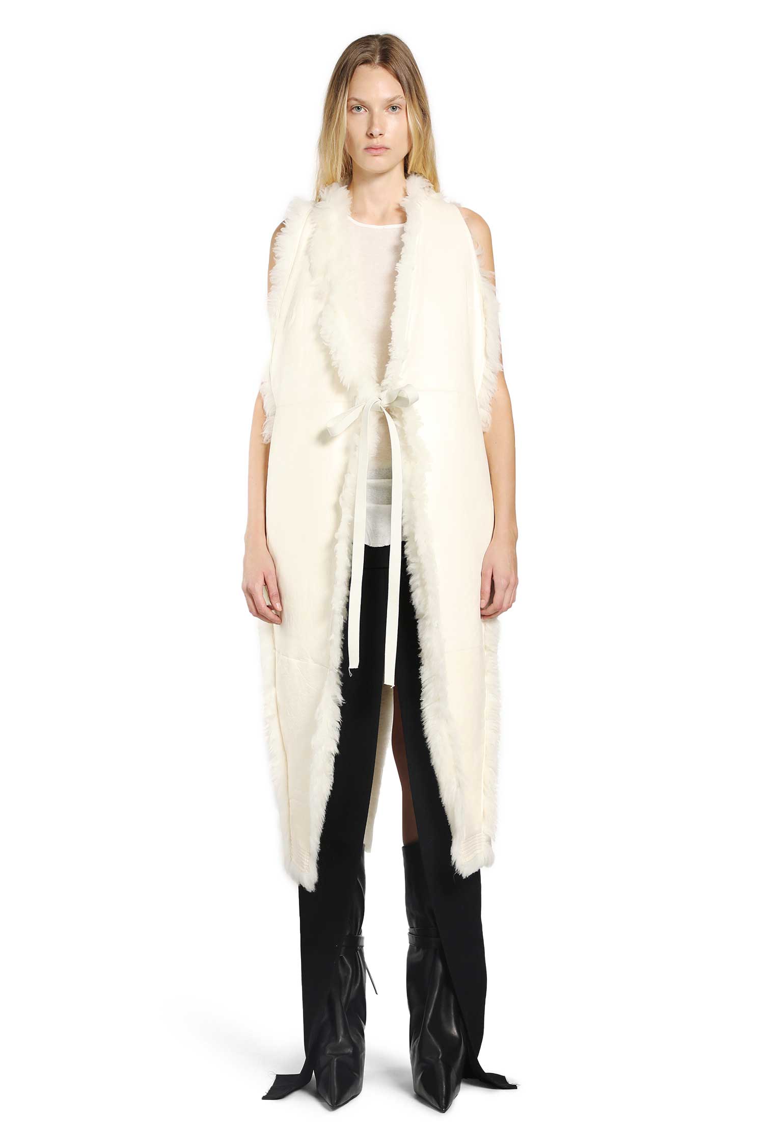 RICK OWENS WOMAN WHITE COATS