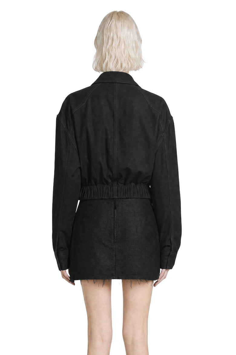 RICK OWENS Collared Mac Shirt woman