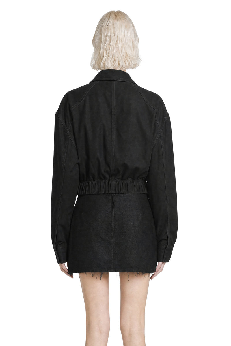 RICK OWENS Collared Mac Shirt woman