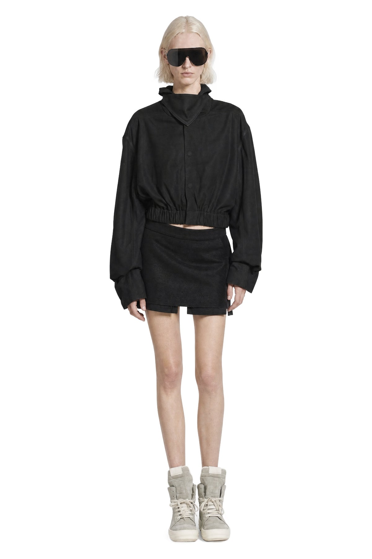 RICK OWENS Collared Mac Shirt woman