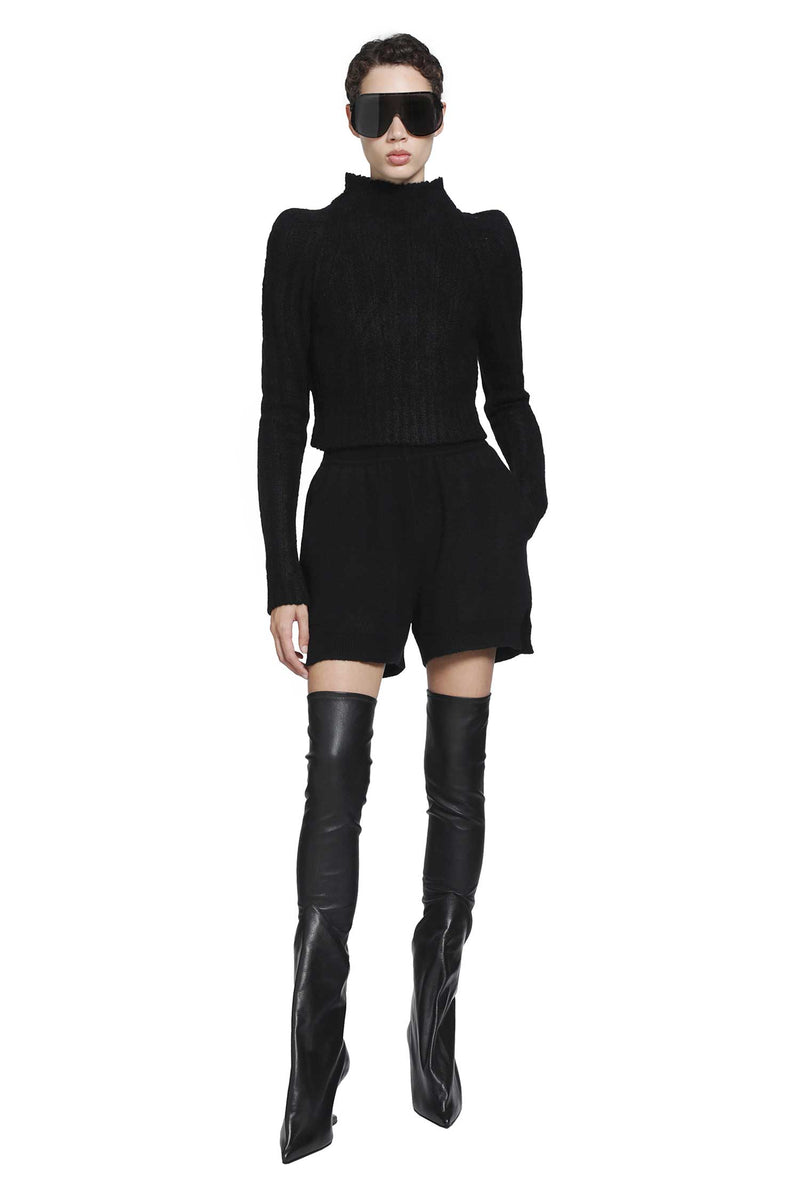 RICK OWENS Tower Shorts in Felt Cashmere woman