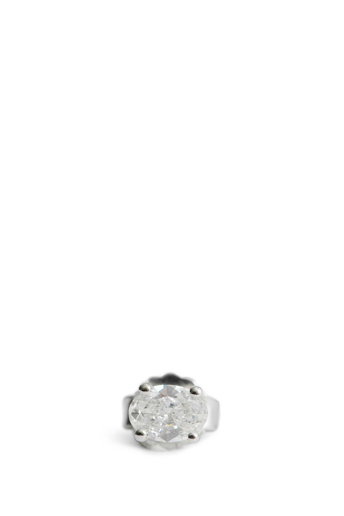 White Gold Earring Oval Cut Diamond