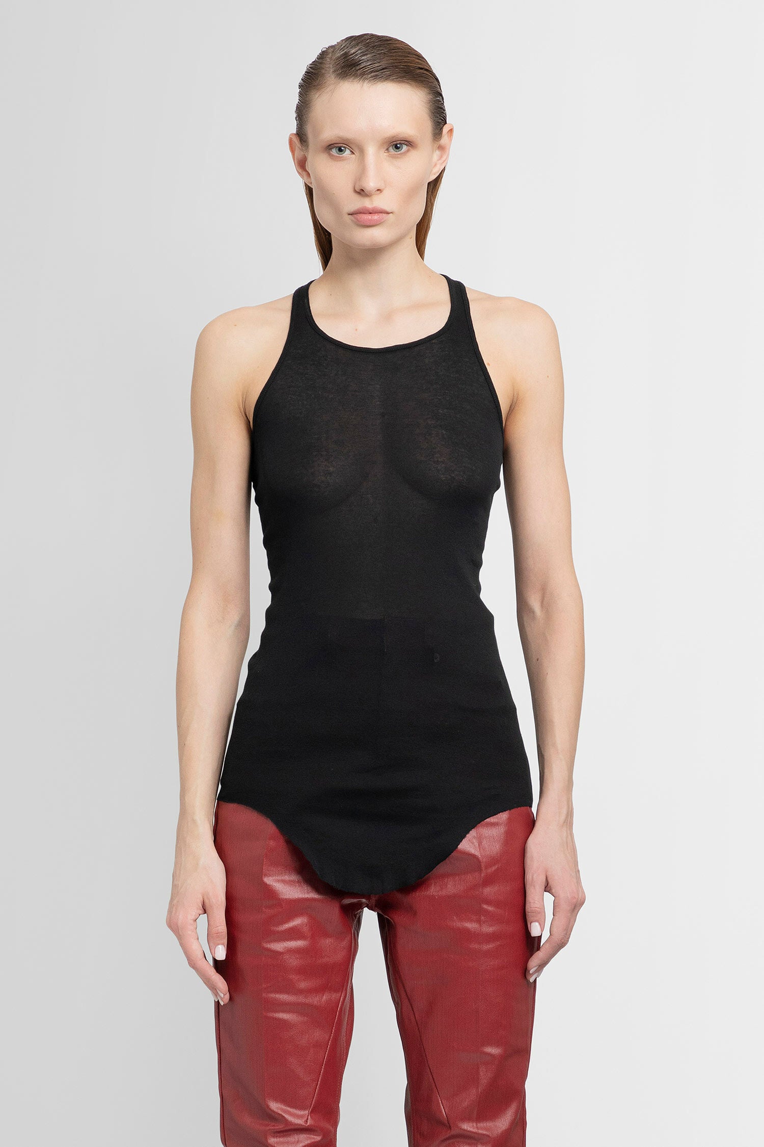 RICK OWENS WOMAN BLACK T-SHIRTS