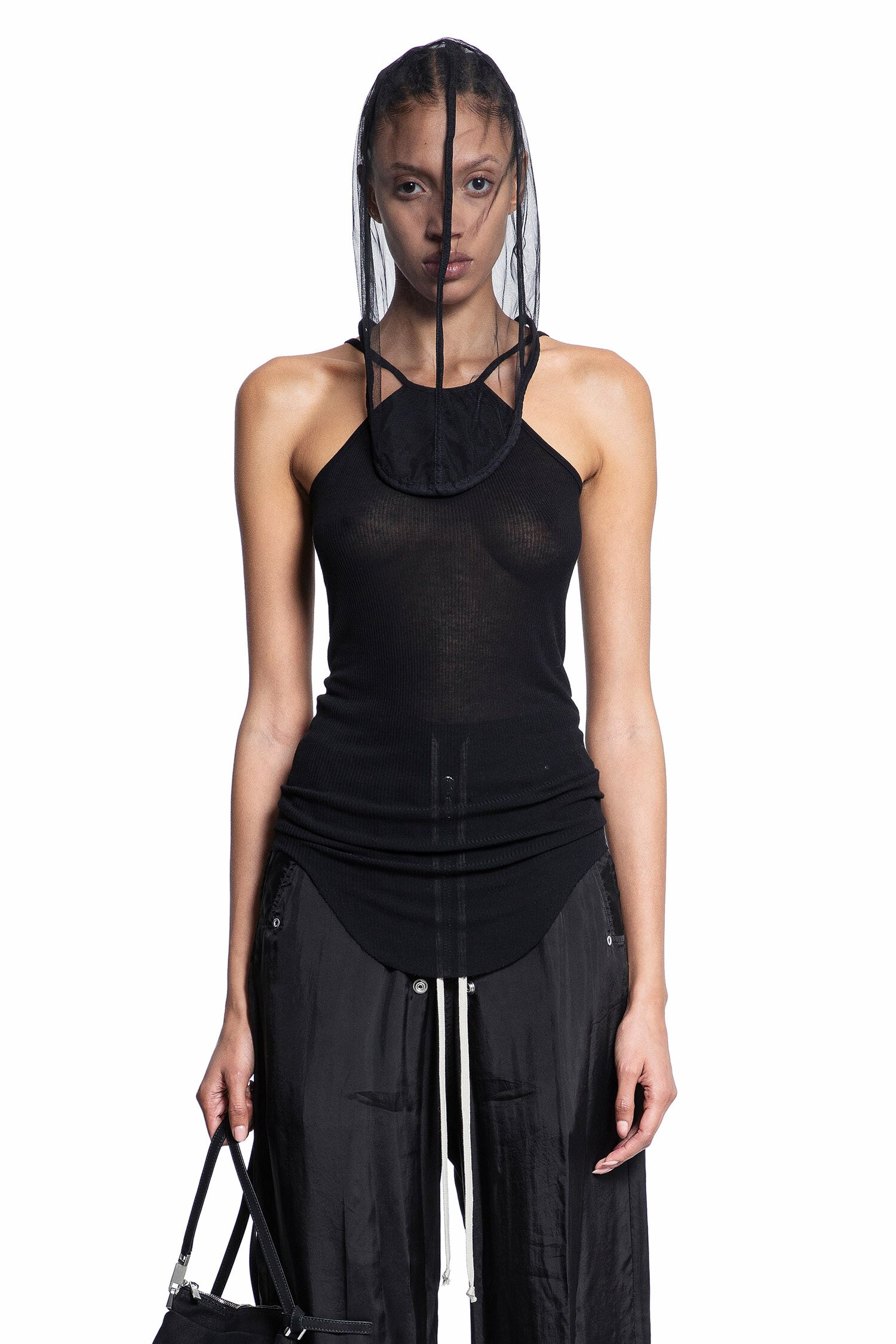 RICK OWENS WOMAN BLACK T-SHIRTS