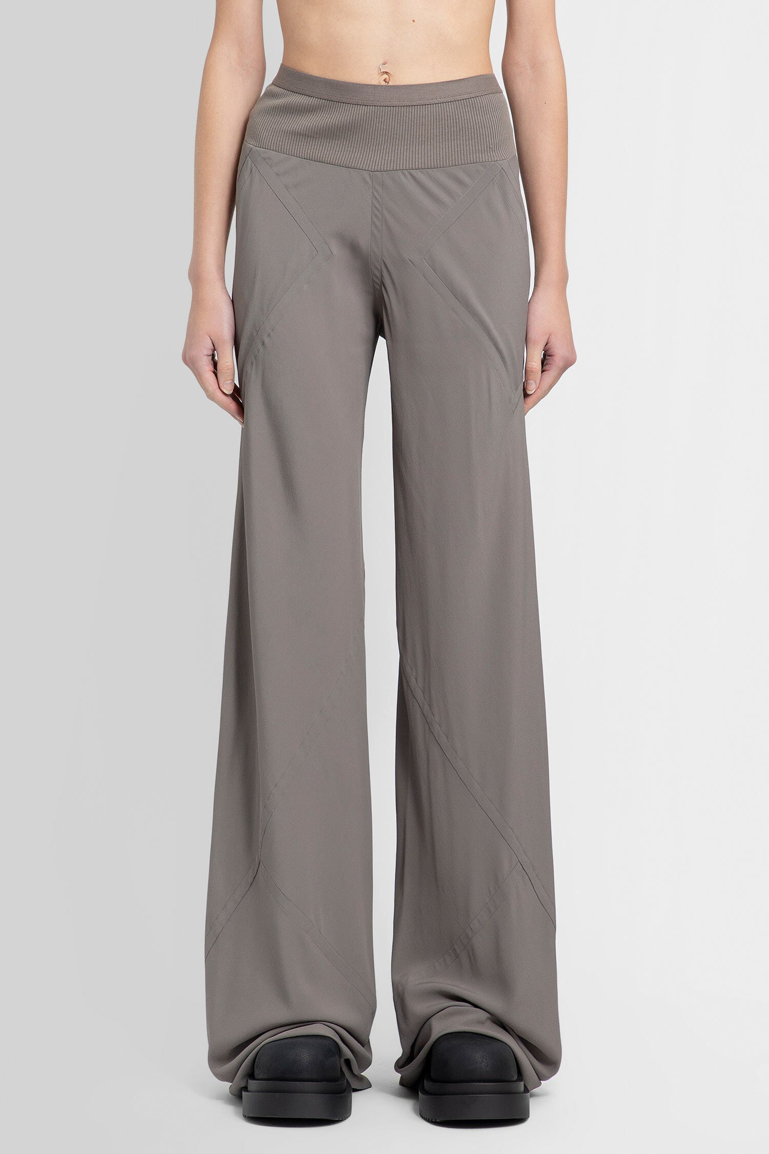 RICK OWENS WOMAN GREY TROUSERS