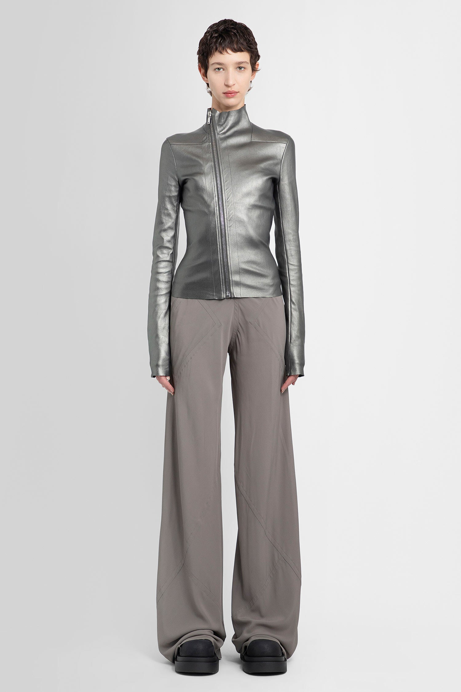 RICK OWENS WOMAN GREY TROUSERS