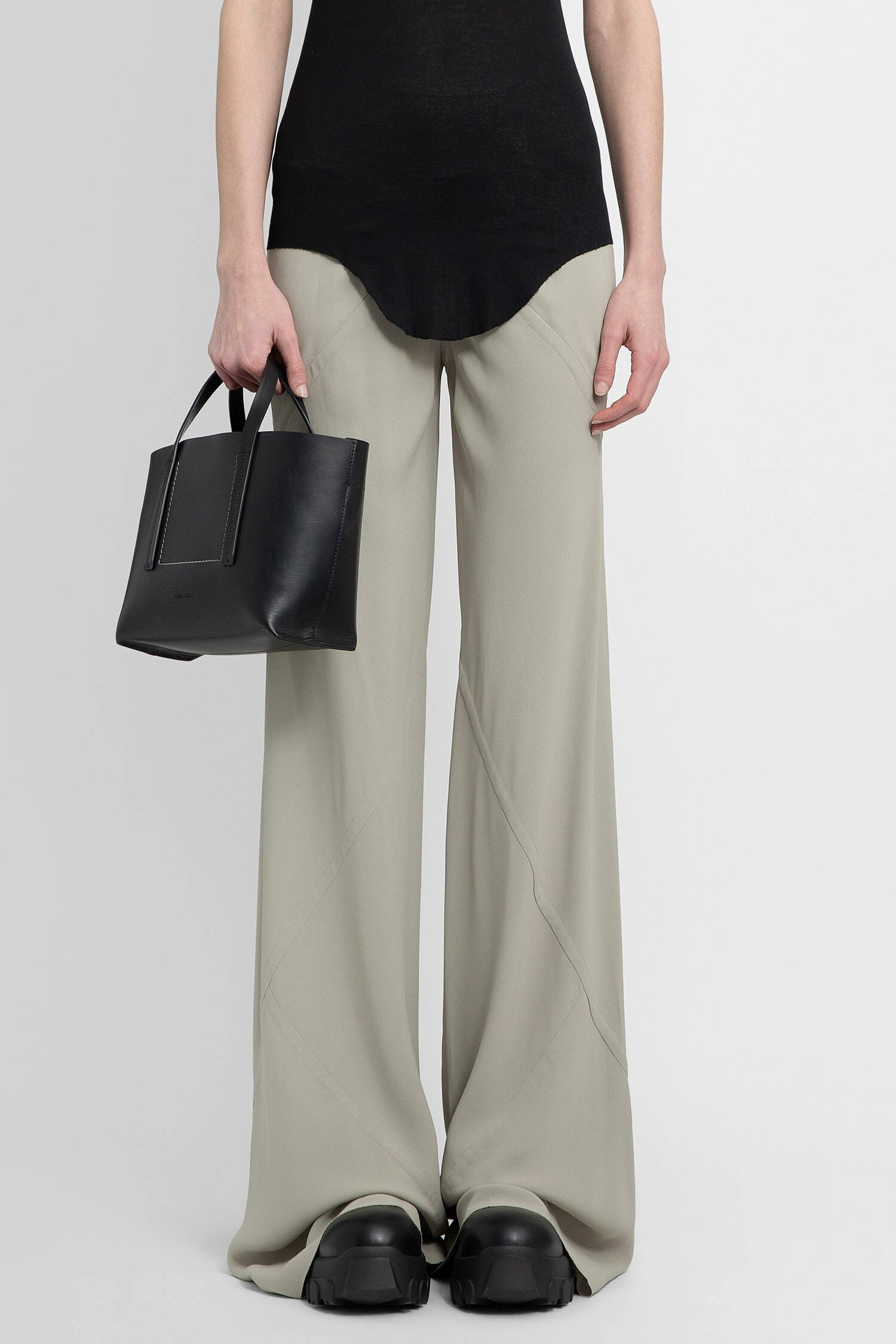 RICK OWENS WOMAN BEIGE TROUSERS