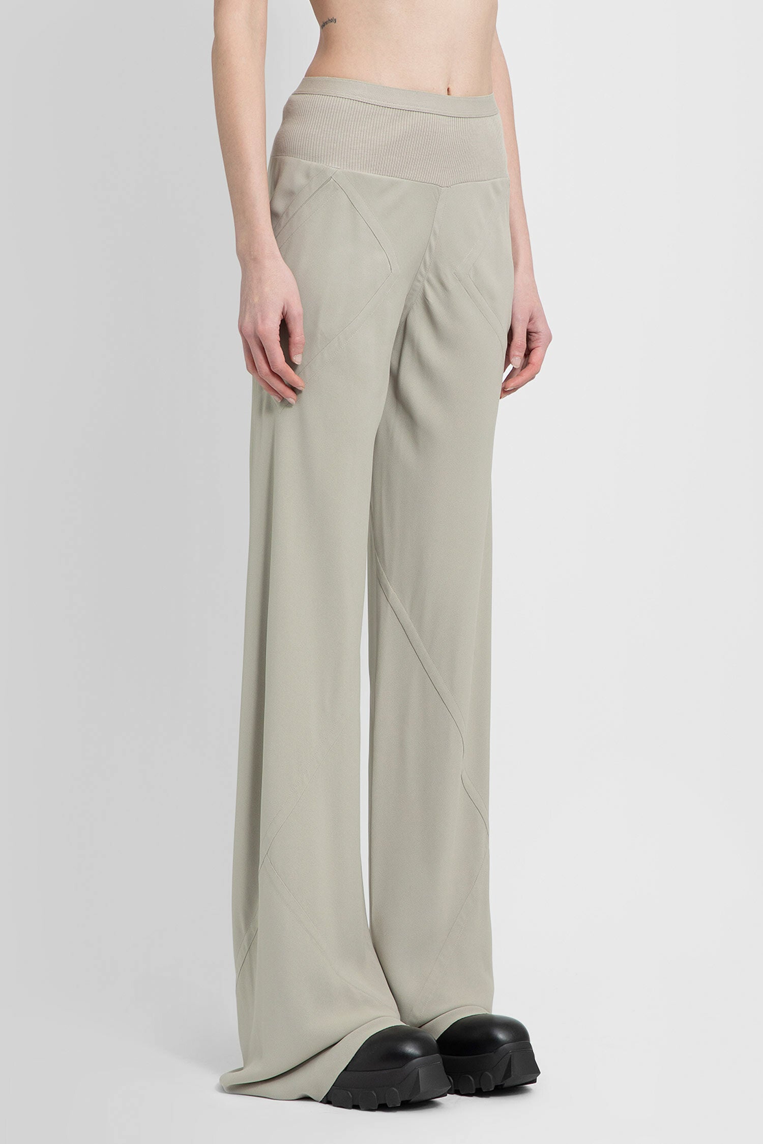 RICK OWENS WOMAN BEIGE TROUSERS