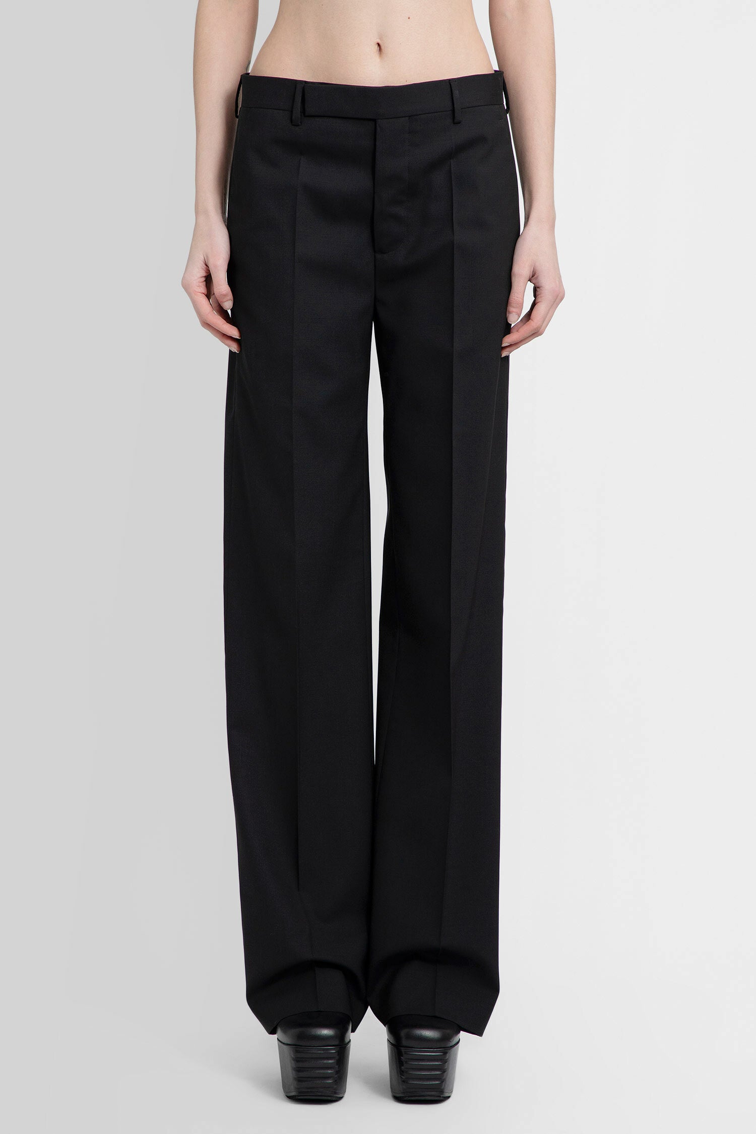 RICK OWENS WOMAN BLACK TROUSERS