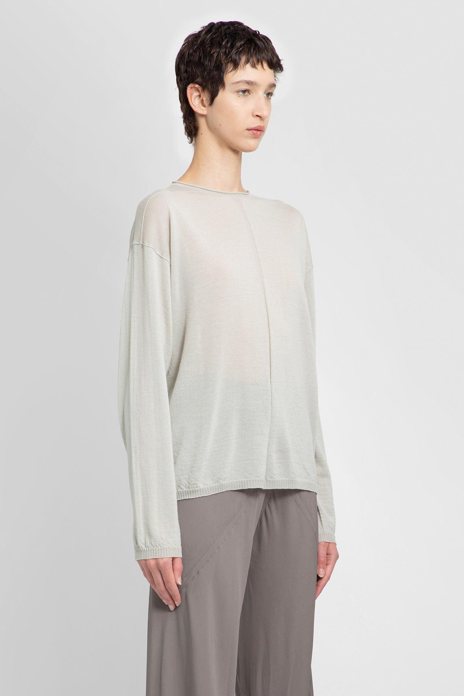 RICK OWENS WOMAN GREY KNITWEAR