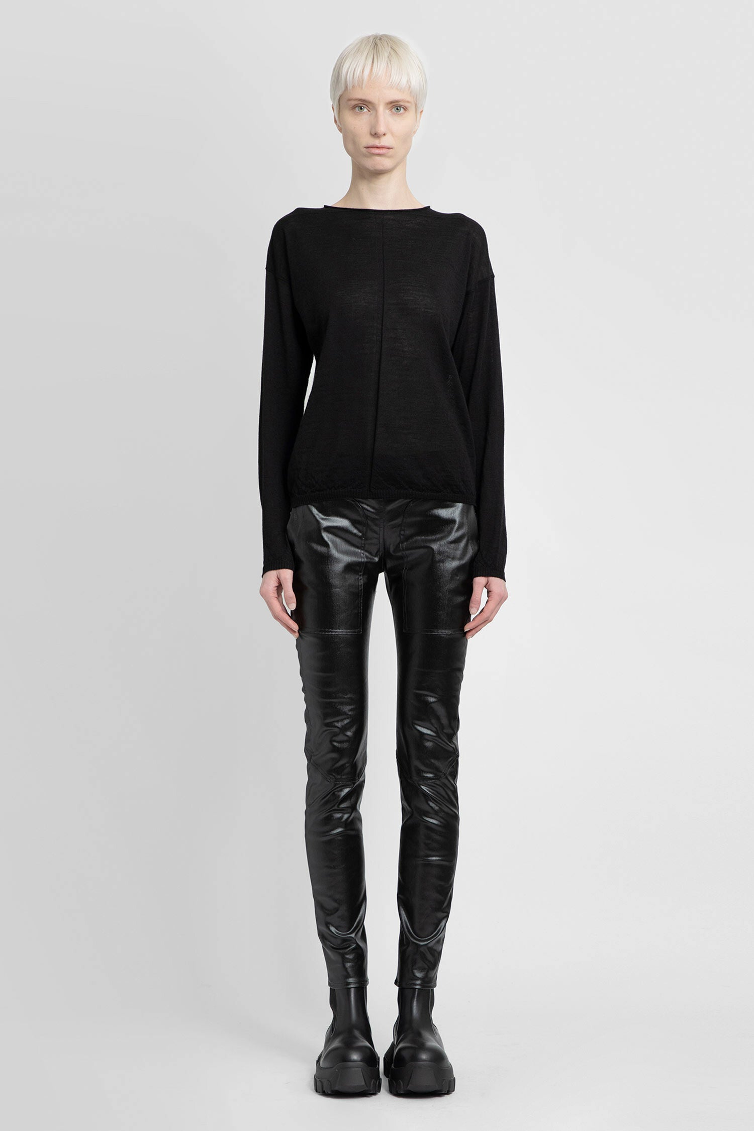 RICK OWENS WOMAN BLACK KNITWEAR