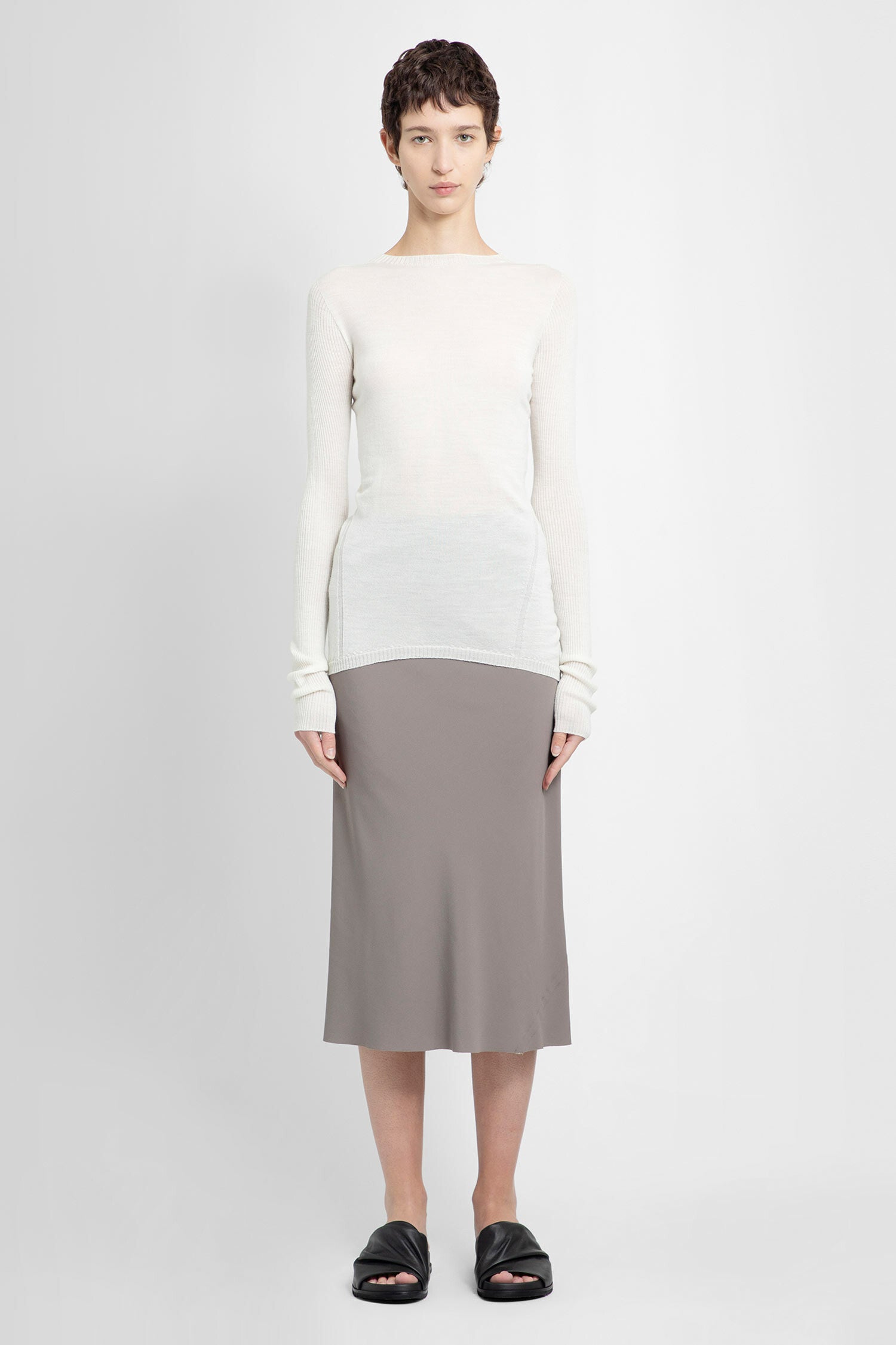 RICK OWENS WOMAN WHITE KNITWEAR