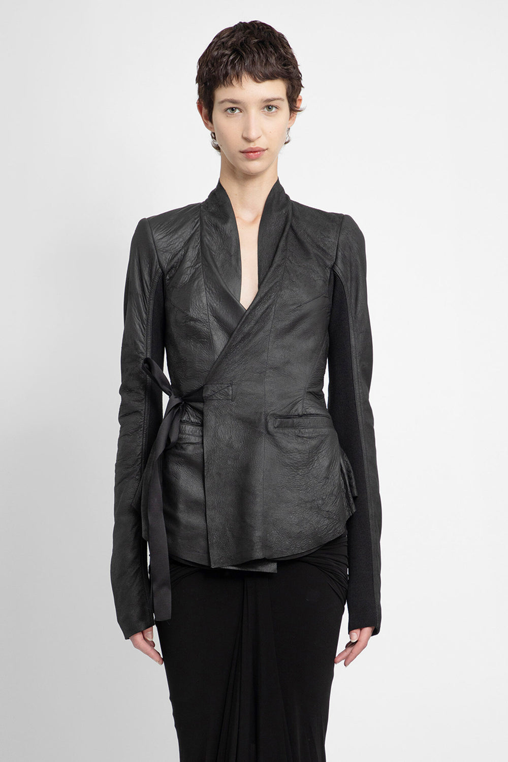 RICK OWENS WOMAN BLACK JACKETS