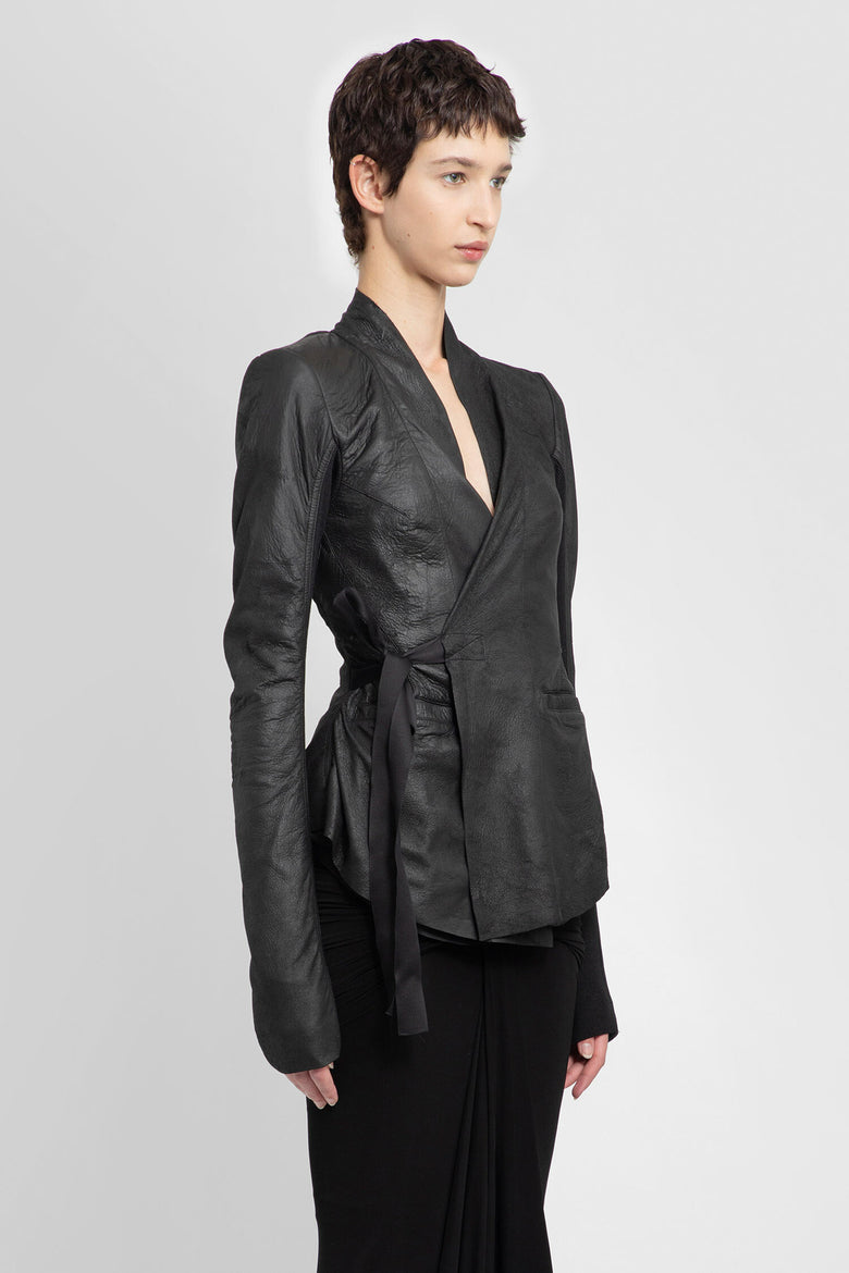 RICK OWENS WOMAN BLACK JACKETS