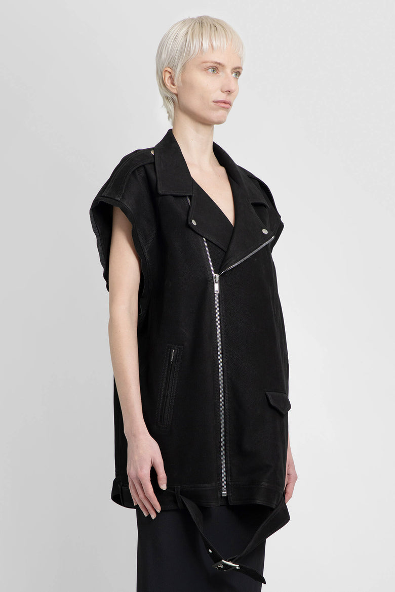 RICK OWENS WOMAN BLACK VESTS