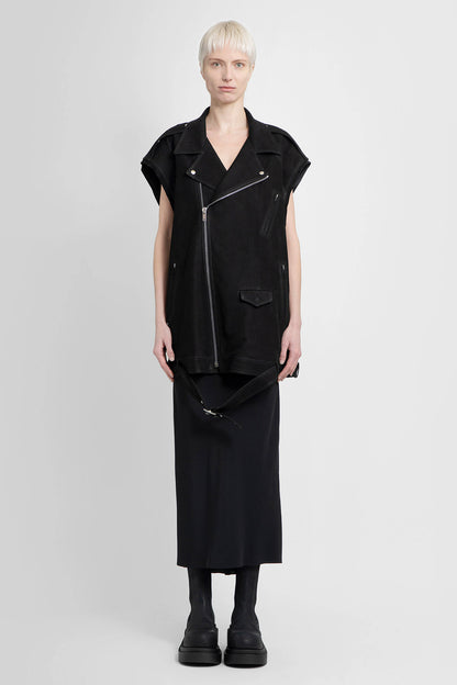 RICK OWENS WOMAN BLACK VESTS