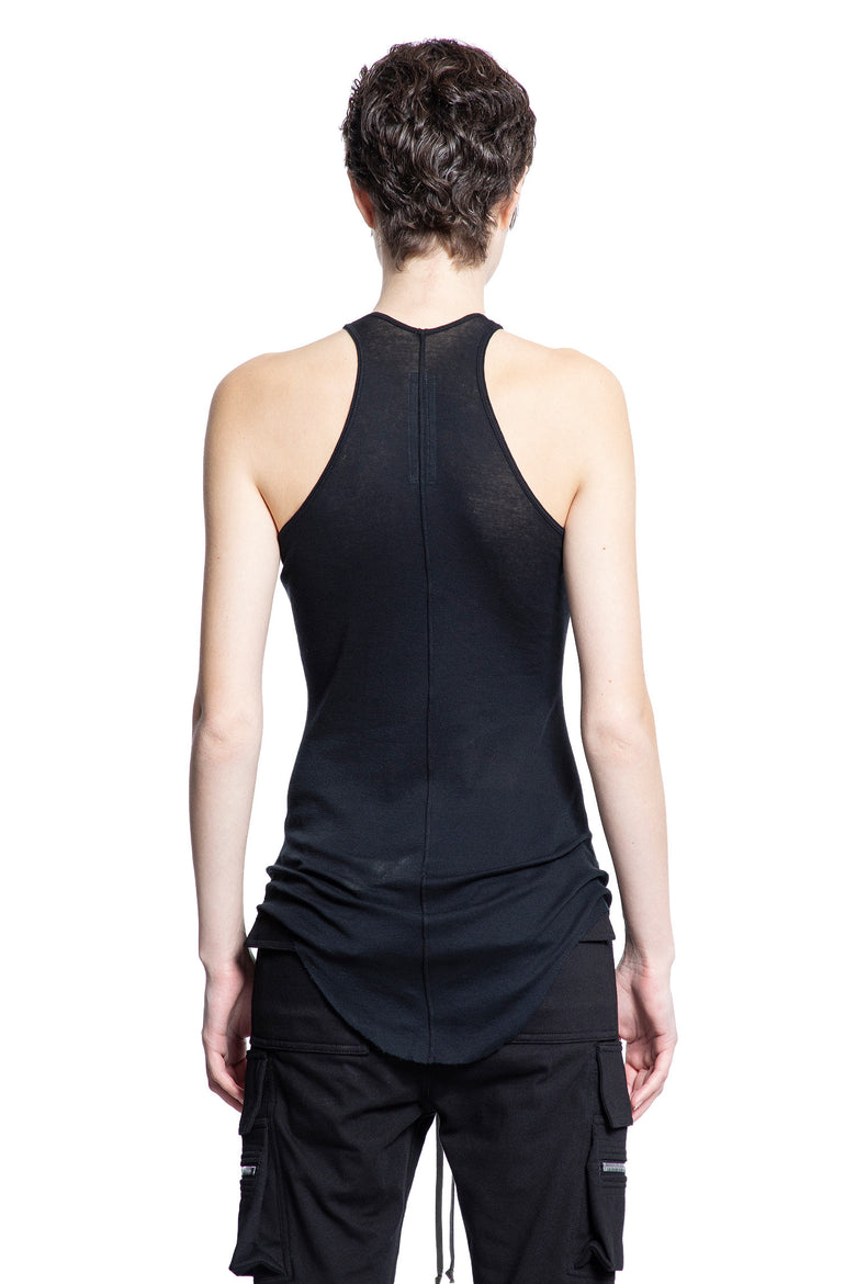 RICK OWENS WOMAN BLACK T-SHIRTS & TANK TOPS