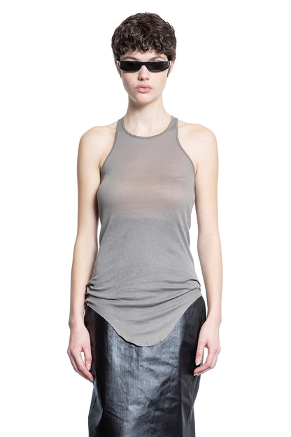 RICK OWENS WOMAN GREY T-SHIRTS & TANK TOPS