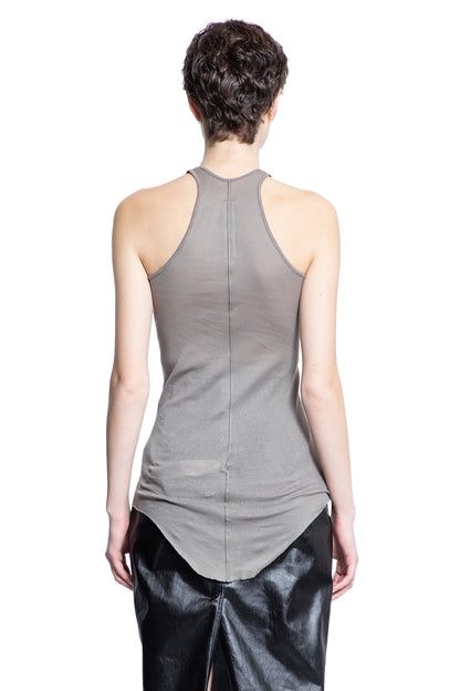 RICK OWENS WOMAN GREY T-SHIRTS & TANK TOPS