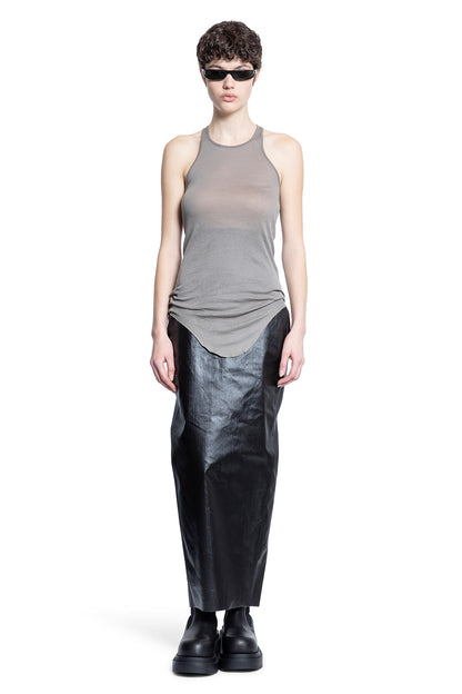 RICK OWENS WOMAN GREY T-SHIRTS & TANK TOPS