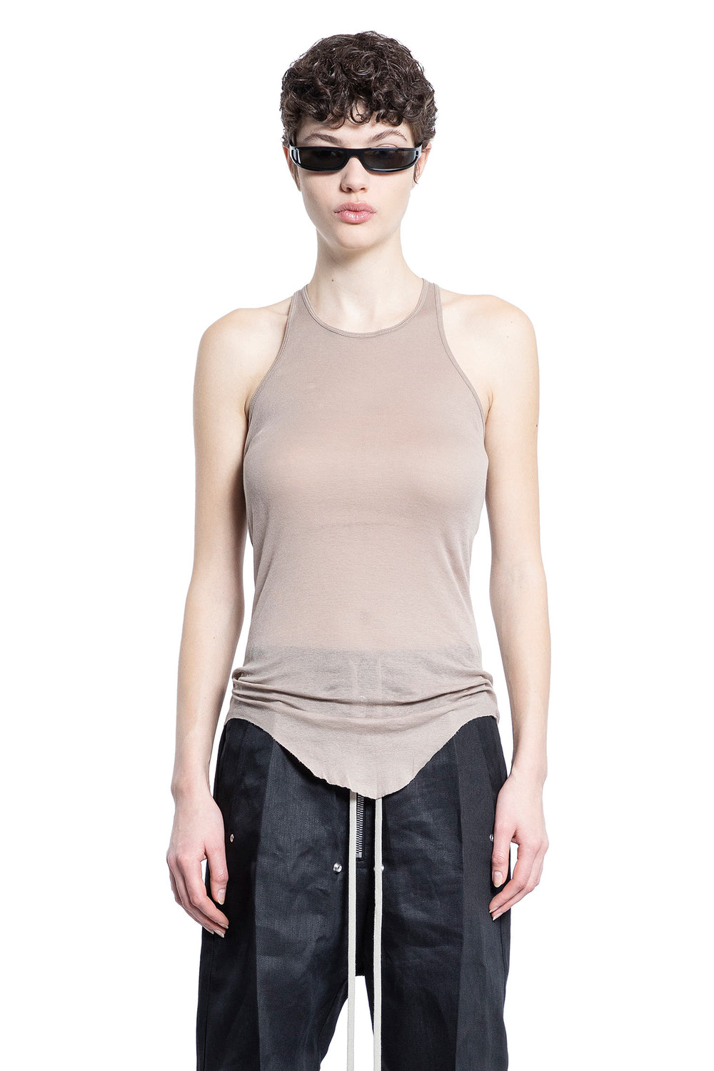 RICK OWENS WOMAN PINK T-SHIRTS & TANK TOPS